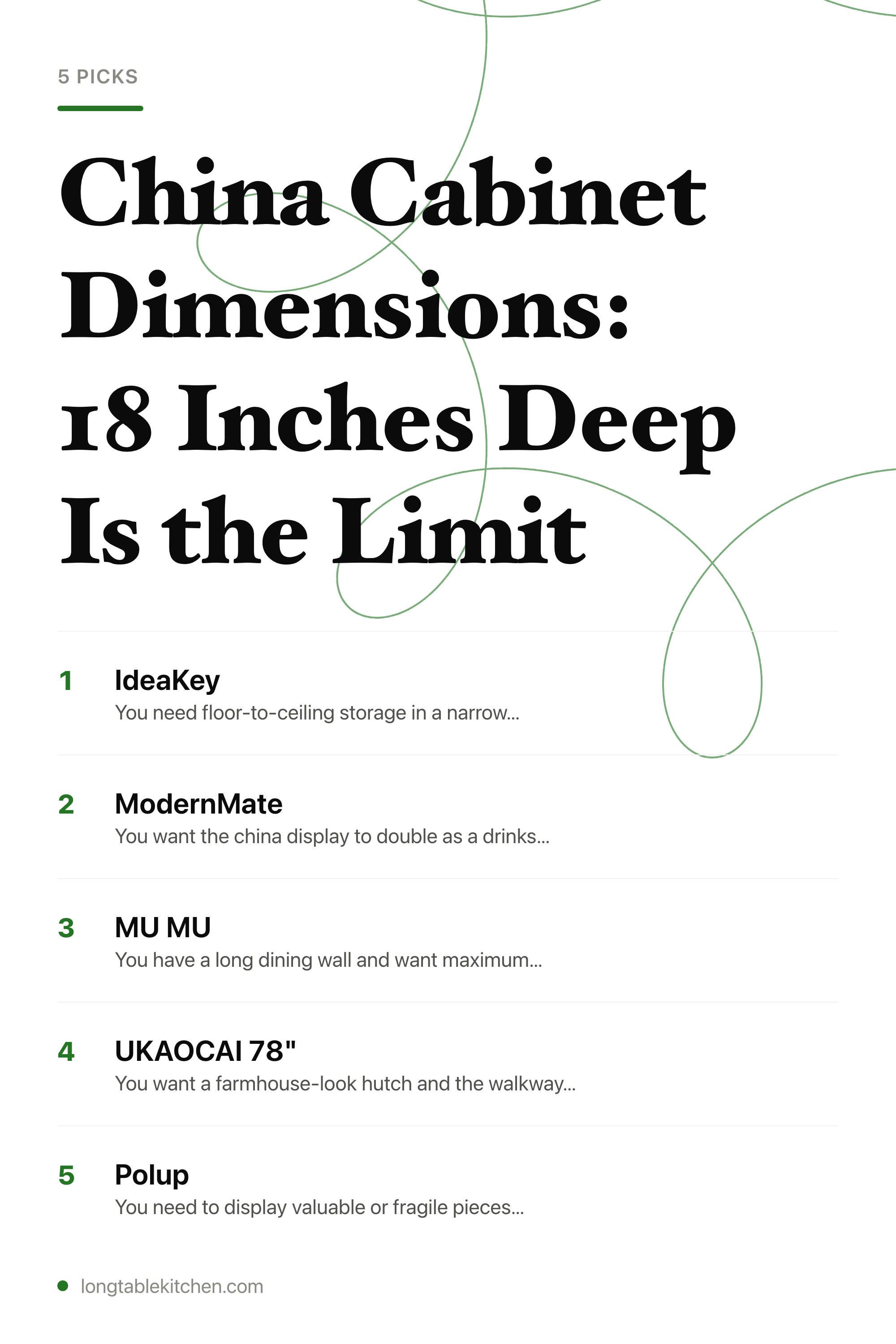 China Cabinet Dimensions: 18 Inches Deep Is the Limit — the picks, as a saveable list