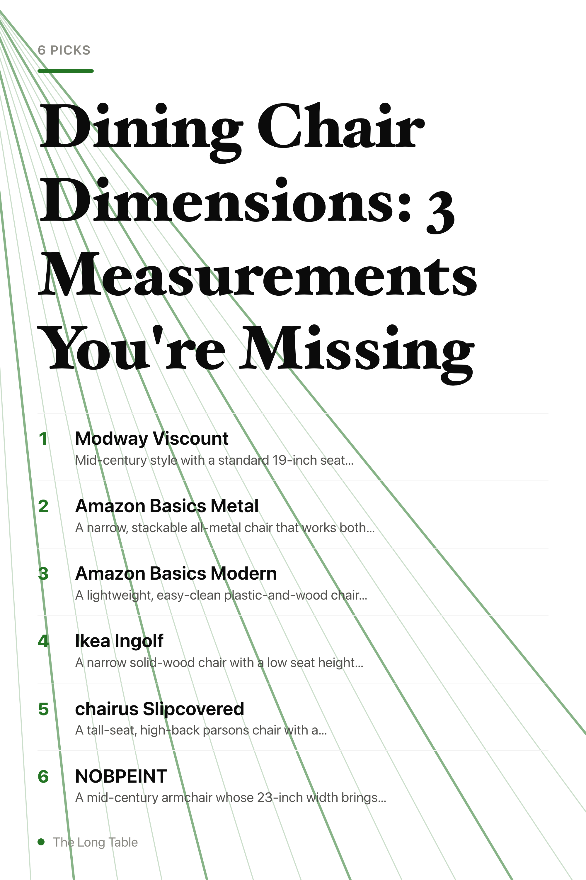Dining Chair Dimensions: 3 Measurements You're Missing — the picks, as a saveable list